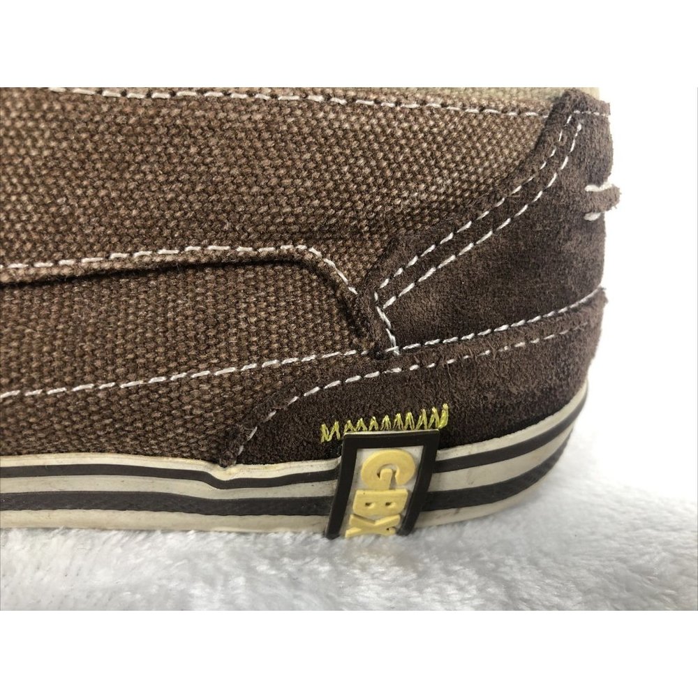 GBX Mens Boat Shoes 10M Casual Slip On Moc Toe Brown Leather Comfort Flats - Picture 6 of 8